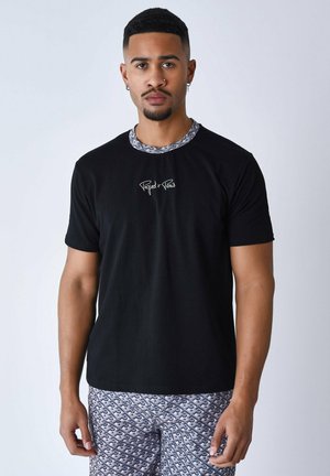 CLASSIQUE COL GRAPHIC GAZE - Camiseta estampada - noir