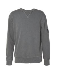 Calvin Klein Jeans WASHED BADGE CREW NECK UNISEX - Sudadera - endless grey