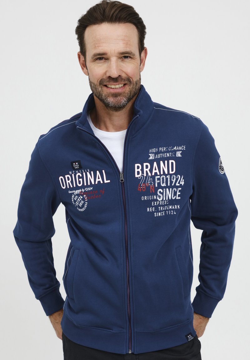 FQ1924 FQLENNE - Športna jopa s kapuco na zadrgo - estate blue