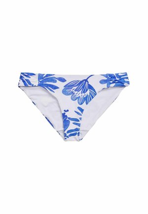 RUCHED SIDE - Braguita de bikini - blue white floral