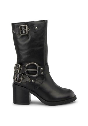Cowboy/biker ankle boot - black