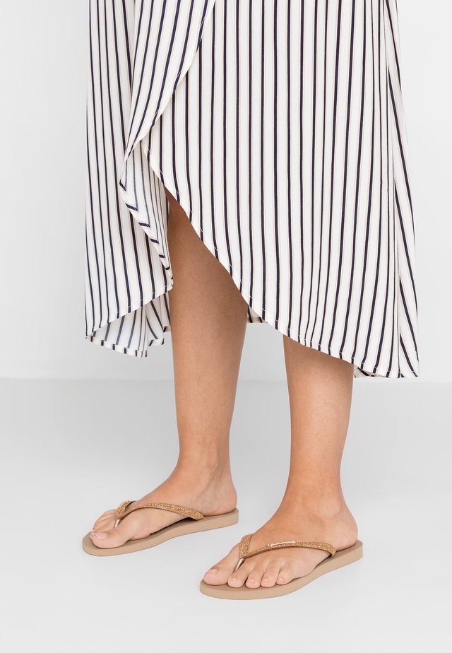 SLIM GLITTER - Teensandalen - rose gold