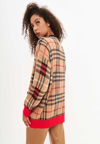 Cesare Gaspari LOOSE - Cardigan - brown\red