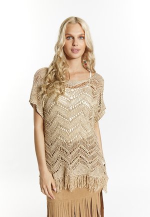 T-shirts print - gold metallic