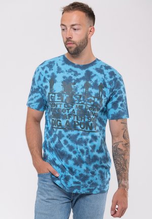 THE BEATLES LET IT BE SONGS DIP DYE - Print T-shirt - blue