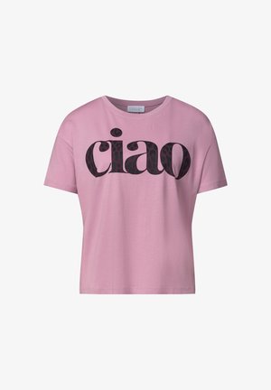 Street One Studio, T-SHIRT MIT RUNDHALS UND WORDING - T-shirts print - pearly rose