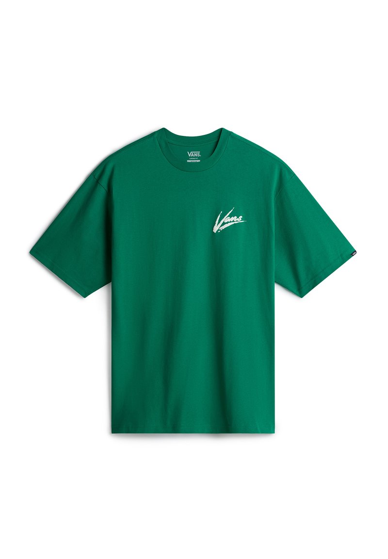 Vans BRUSH SCRIPT LOOSE FIT - Triko s potiskem - verdant green