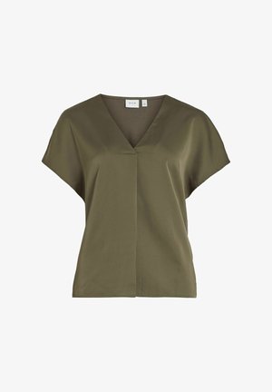 VILA, VIELLETTE V NECK - Camicetta - dusty olive