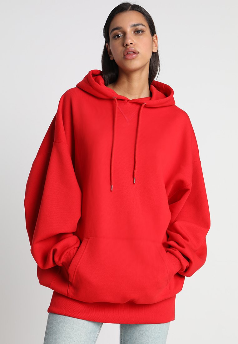 Urban Classics LADIES LONG OVERSIZE HOODY - Majica s kapuljačom - fire red