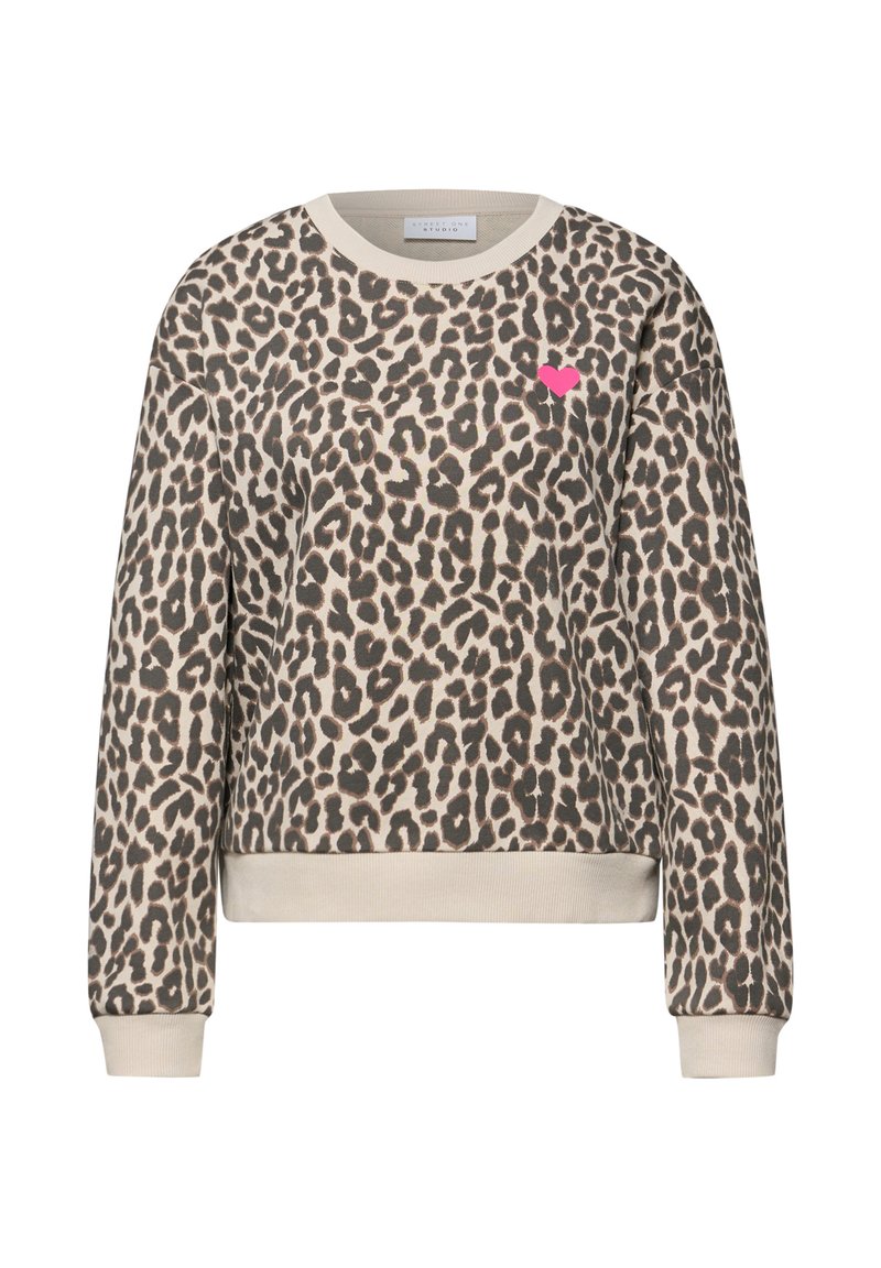 Street One Studio Leo Sweatshirt - Light Buffed Beige | - Cotton Blues