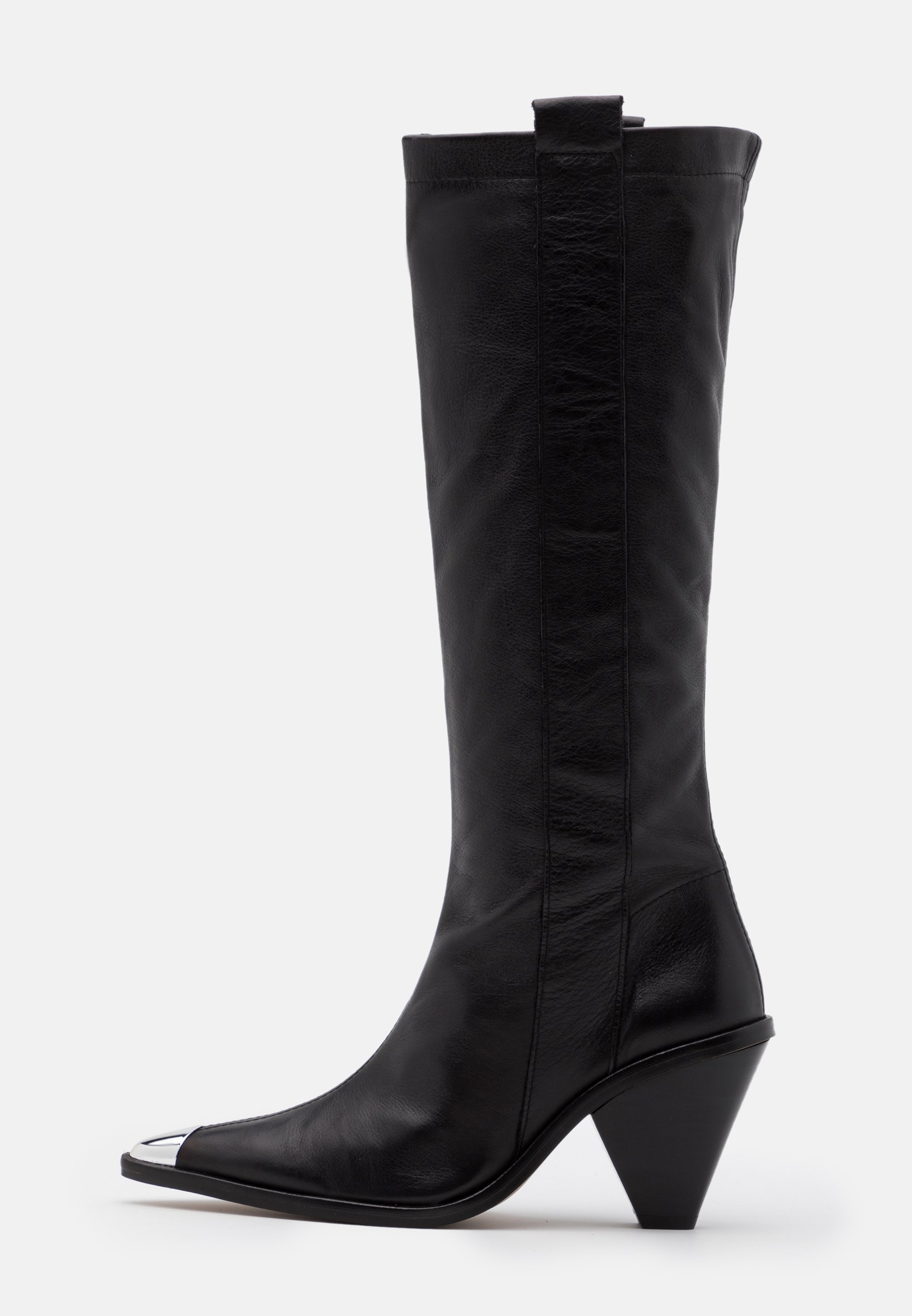 Topshop TULIP POINT KNEE Klassiska stövlar black Topshop TULIP POINT KNEE Klassiska stövlar buttermilk