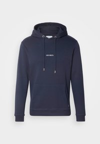 LENS HOODIE - Mikina s kapucí - dark navy/white