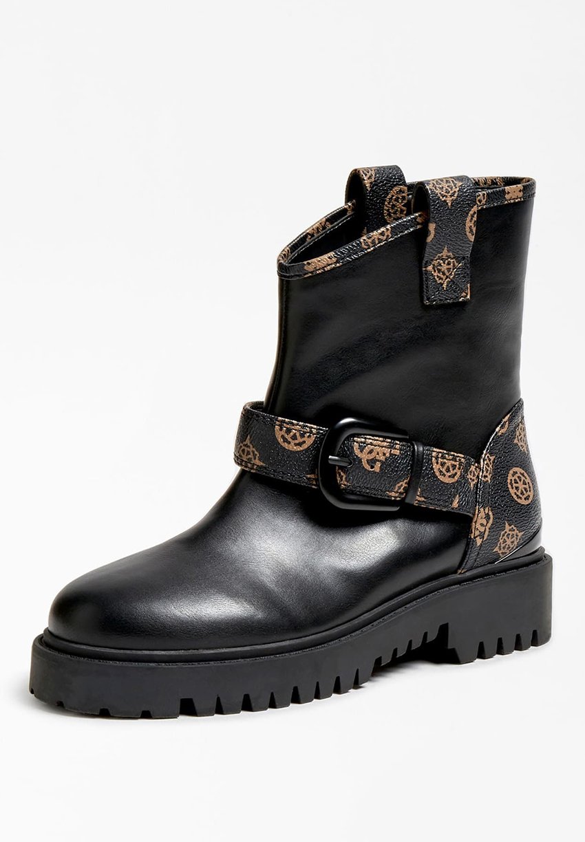 Guess ORICAN IMPRIMÉ LOGO PEONY - Korte laarzen - marron multi/meerkleurig  - Zalando.nl