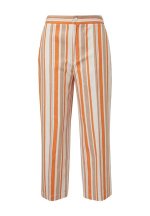s.Oliver MIT STREIFEN - Stoffhose - orange
