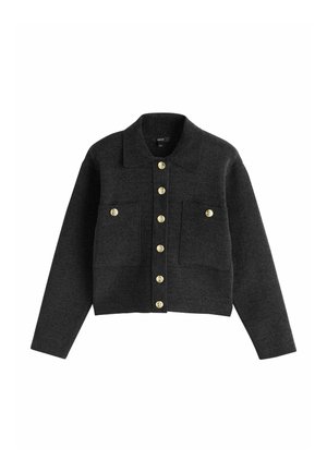 REGULAR FIT - CHENILLE BUTTON POCKET CO-ORD - Vest - charcoal grey