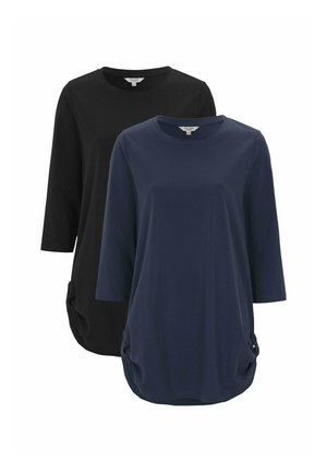 2 PACK WITH 3/4 SLEEVE - Longsleeve - navy black