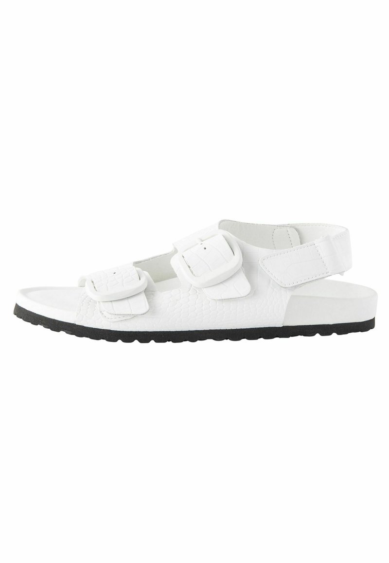 Next BACK STRAP  - Sandaalit nilkkaremmillä - white croc effect