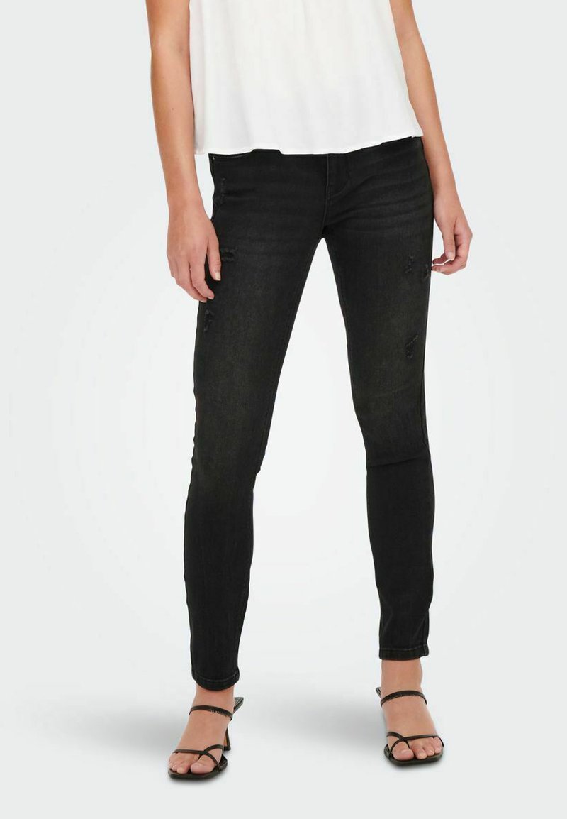 ONLY ONLDAISY REG - Jeans Skinny Fit - washed black/black denim ...