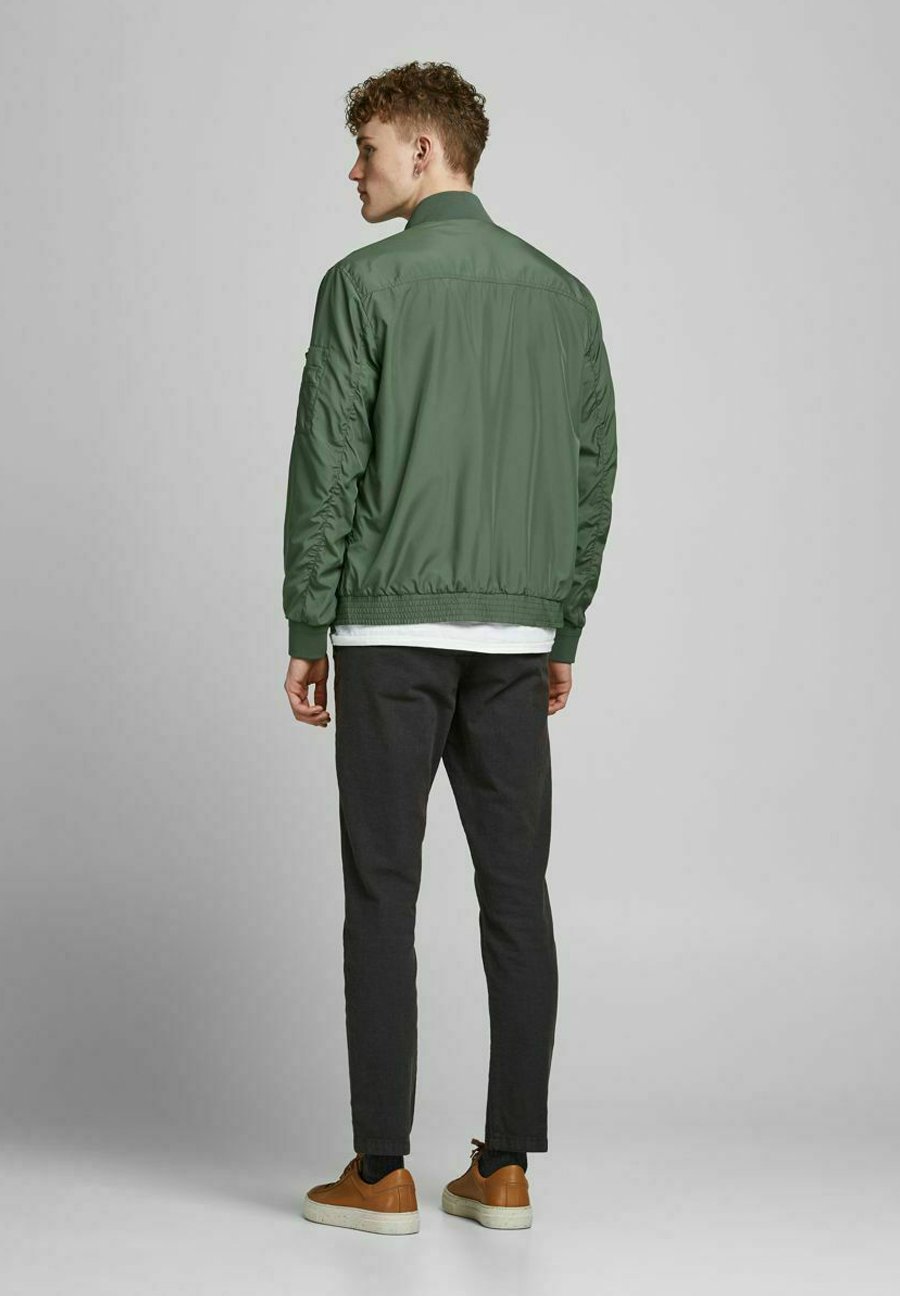 bomber jacket white shirt