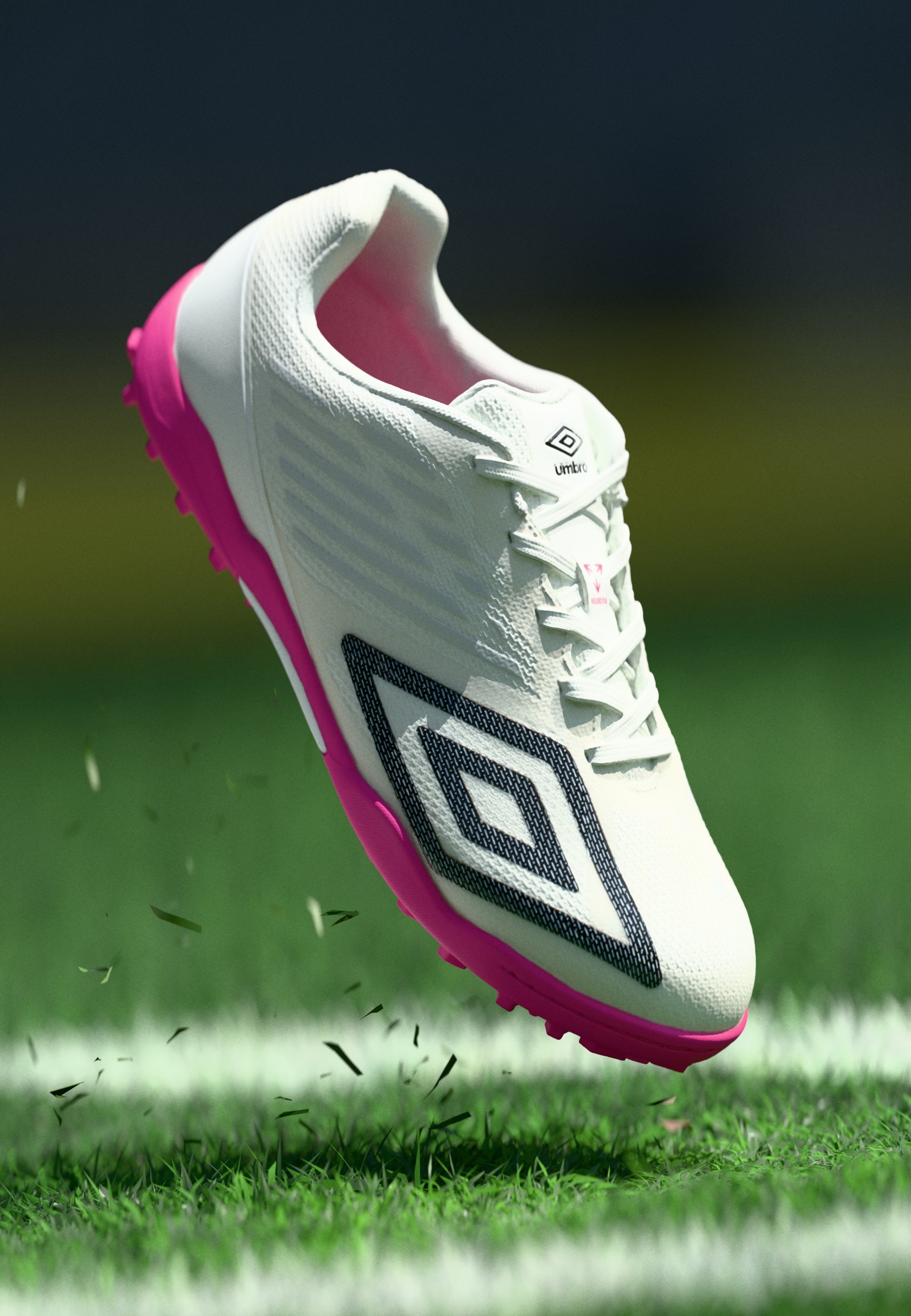 Rare Umbro Velocita‎ Premier HG Soccer Cleats Shoes White Pink Black Mens 9.5 Umbro Velocita 3 Pro HG - White/Eclipse/Lava Pink main image 4