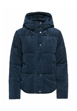 JDY, JDYVITA CORD SHORT HOOD PUFFER OTW YFM - Veste d'hiver - sky captain