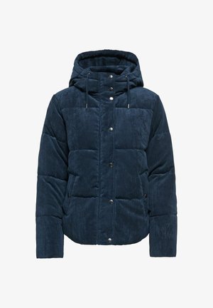 JDY, JDYVITA CORD SHORT HOOD PUFFER OTW YFM - Veste d'hiver - sky captain