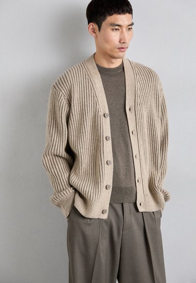 J.LINDEBERG TWIN PLATED CARDIGAN - Casaco de malha - tiger brown