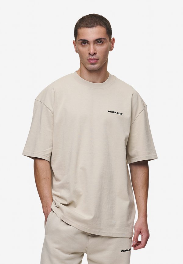LOGO OVERSIZED TEE UNISEX - Basic T-shirt - washed light beige
