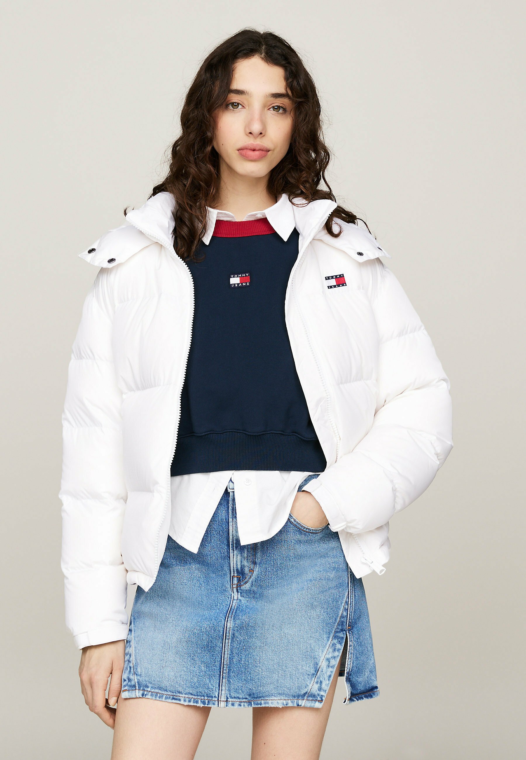 Tommy Jeans Tommy Hilfiger Steppjacke Weiss Leichtgewichtige
