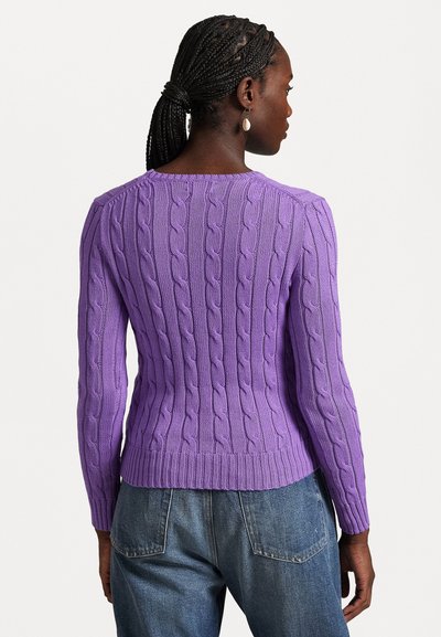 Polo Ralph Lauren CABLE KNIT COTTON CREWNECK SWEATER - Pulover - spring violet