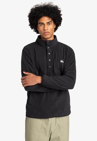 Quiksilver NO DESTINATION 2 HALF SNAP - Fleecová mikina - black