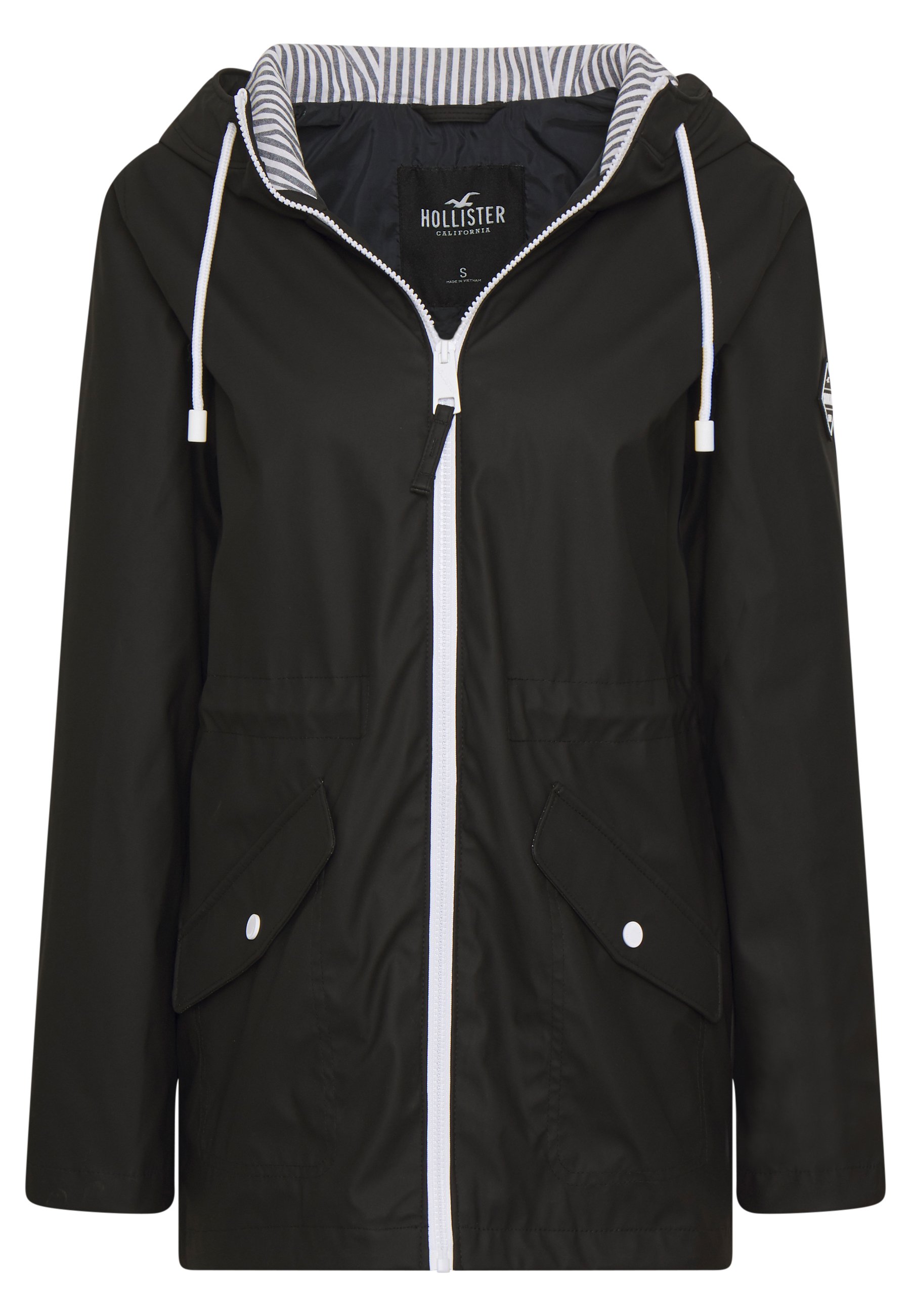 hollister black and white jacket