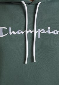 Champion CLASSIC HOODED LARGE LOGO - Felpa in pile - green