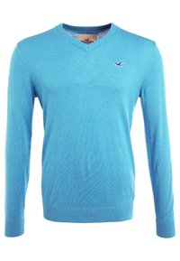 Hollister Co. Stickad tröja - mottled blue