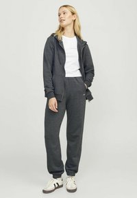JJXX JXABBIE EVERY HOOD NOOS - Felpa con zip - dark grey melange