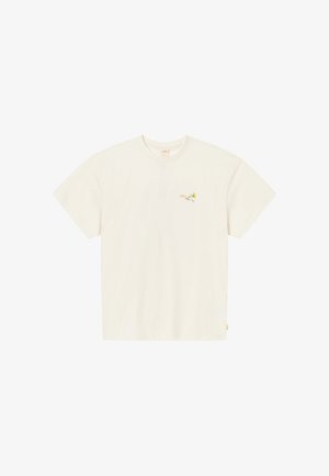 BLKVIS, FLORAL LETTER TEE - T-shirt imprimé - papyrus