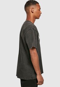 Merchcode NEW YORK WORDING - ACID WASHED  TEE - T-shirt print - black