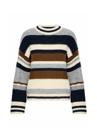 BYOKSANA STRIPED - Jumper - mid grey melange mix