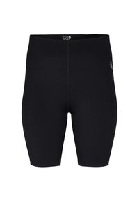 Active by Zizzi - TIGHT-FITTING TRAINING SHORTS WITH POCKET - Medias - black Imagen en miniatura 1