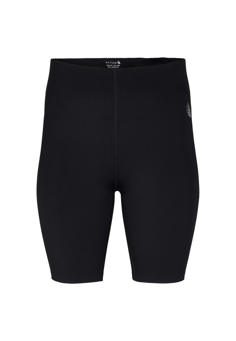 Active by Zizzi - TIGHT-FITTING TRAINING SHORTS WITH POCKET - Medias - black, Ampliar