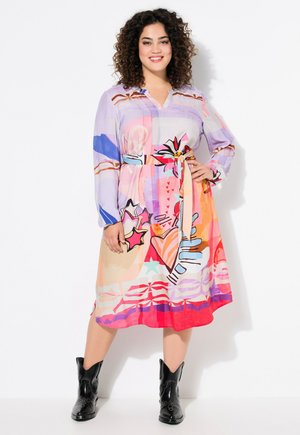 ALLOVERDRUCK, LANGARM - Jurk - tulip pink