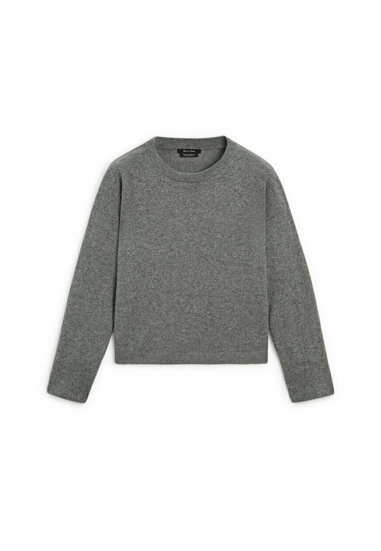 Massimo Dutti ROUND-NECK - Strickpullover - light grey/hellgrau 