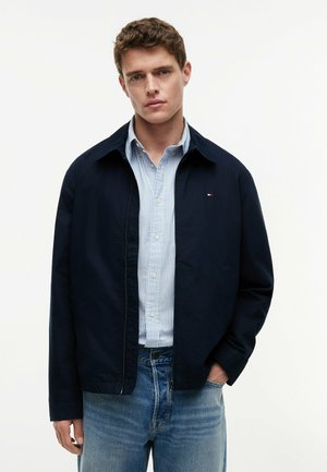 Tommy Hilfiger TOMMY HILFIGER LIGHTWEIGHT FLAG EMBROIDERY ZIP-THRU IVY JACKET - Overgangsjakke - navy blue