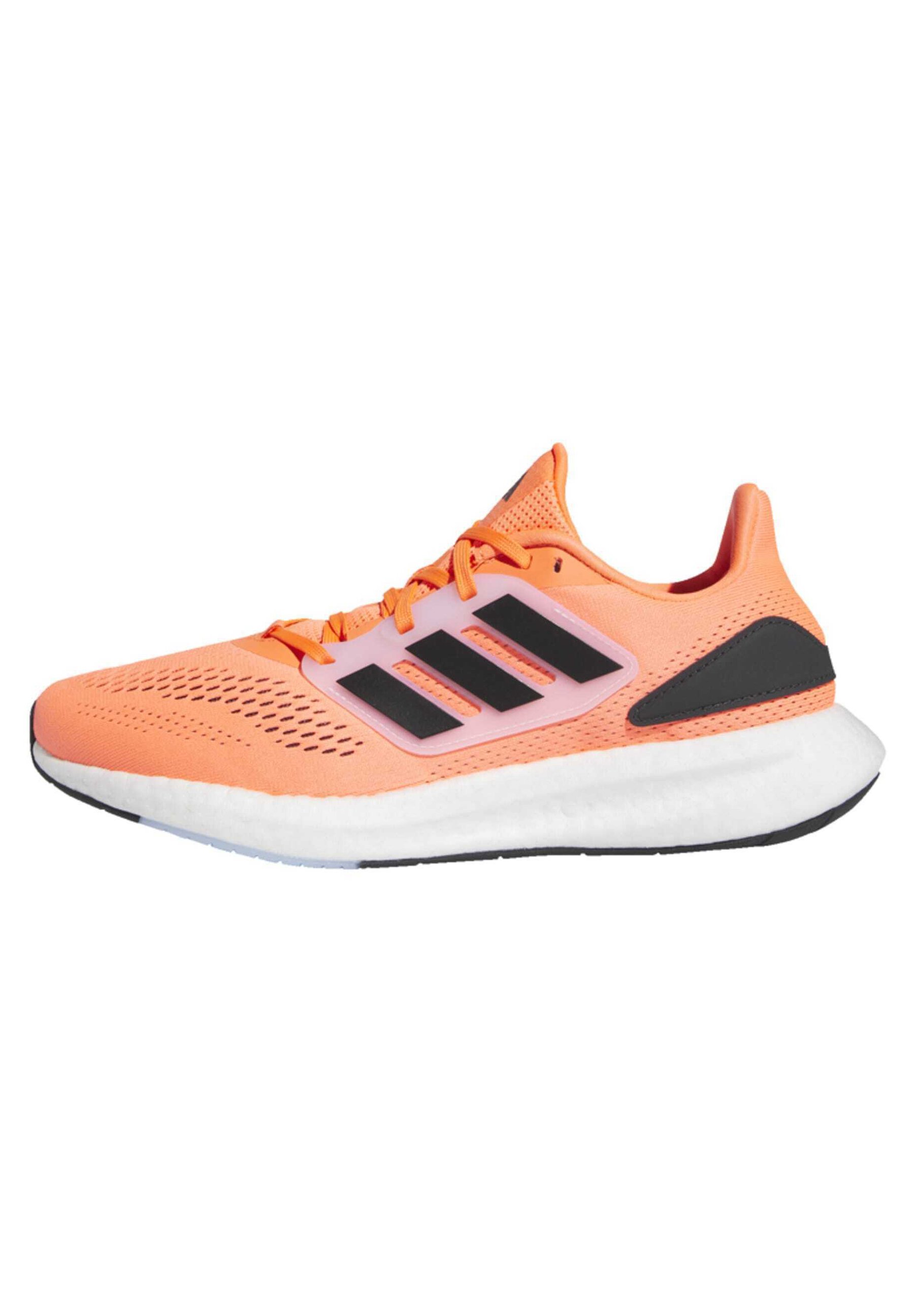 adidas Performance PUREBOOST 22 - Road running shoes - solar red/carbon/cloud  white/orange - Zalando