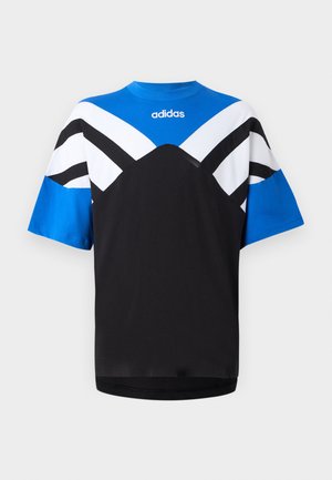 adidas Originals CUTLINE TEE UNISEX - T-shirt con stampa - black/blue
