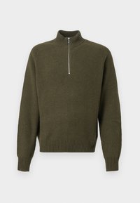 HALF ZIP SWEATER - Trui - moss green