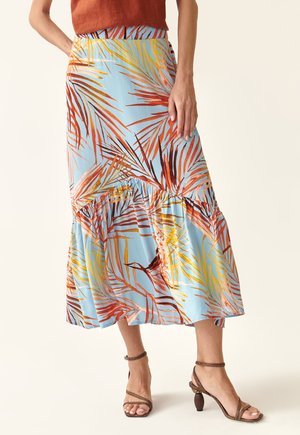 BOLENA - A-line skirt - powder turquoise