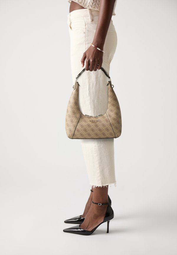 CALISTA TOP ZIP SHOULDER BAG - Handbag - latte