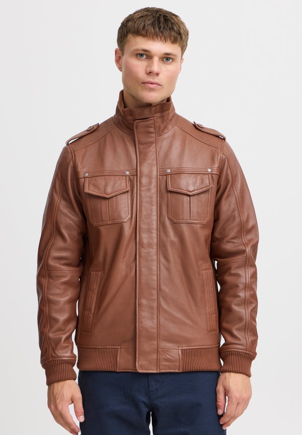 SDCAMASH - Leather jacket - golden bro