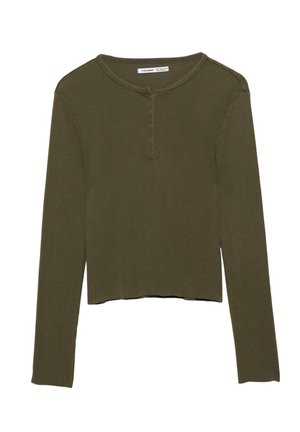 HENLEY - T-SHIRT - Pitkähihainen paita - khaki